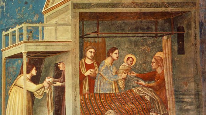 Giotto_-_Scrovegni_-_-07-_-_The_Birth_of_the_Virgin